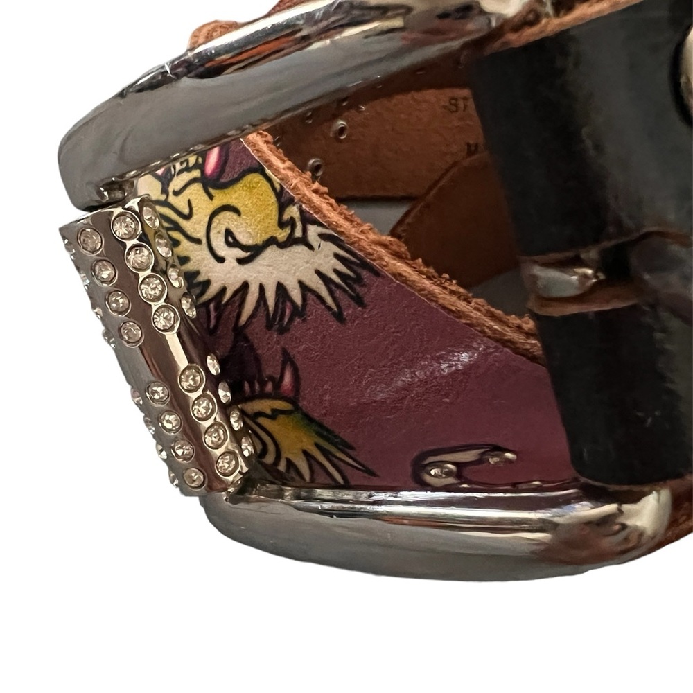 Y2K Vintage Authentic ED HARDY BY CHRISTIAN AUDIGIER Belt size Medium. - Picture 3 of 7